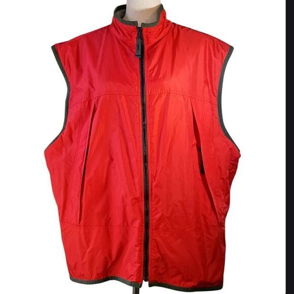 Vintage GAP Vest Y2K Streetwear Althetic Thermal Lined Zip Pocket Neon Men's XXL - Picture 10 of 15